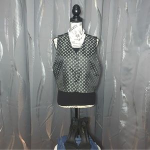 Karen Kane Satin Vest Black Size Large